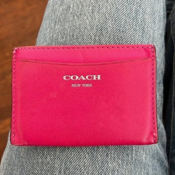 Coach | Hot Pink Slim Card Case - Picture 1 of 4